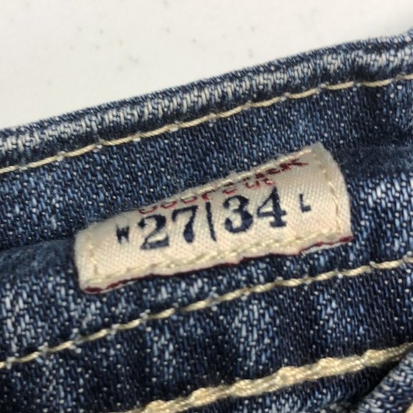 PREMIUM HANDCRAFTED MEK DENIM NEW YORK BOOT JEANS 27x34 ⭐️ - Picture 4 of 15